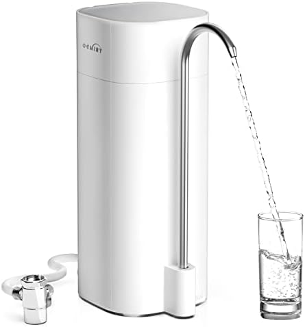 OEMIRY Countertop Water Filtration System, NSF/ANSI 42&372 Certified, 8000 Gallons Alkaline Water Filter, Reduces 99.99% Lead, Chlorine, Heavy Metals, Bad Taste & Odor (1 Filter Included)