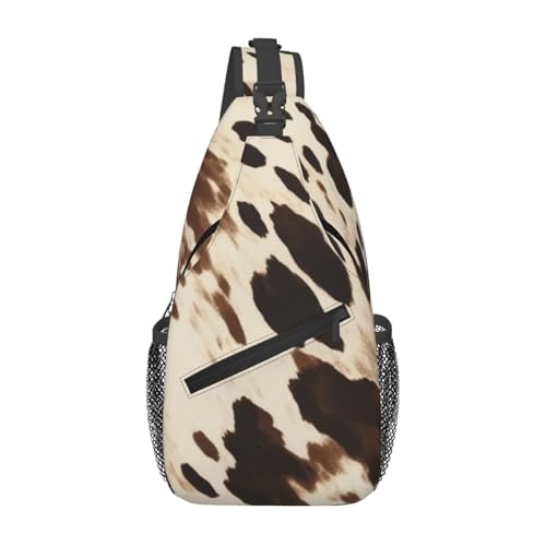 Bolso Cruzado para Hombre con Estampado de Vaca miniatura 1