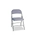 Alera ALE Steel Folding Chair with Two-Brace Support, Padded Seat, Tan (Case of 4)