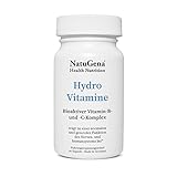 NatuGena HydroVitamine, hochdosiert, Vitamin C und B-Komplex aus 14 B-Vitaminen für höhere Leisungsfähigkeit, stärkt das Immunsystem, 90 Kapseln