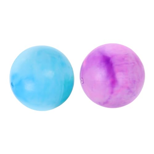Toddmomy Inflatable Small Beach Balls 2 Pack for Pool Yoga Fitness Activities 30cm Diameter PVC Material Waterproof for Travel Outdoors