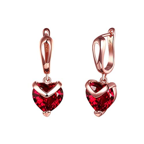 Yellow Chimes Earrings for Women and Girls Red Stone Crystal Drop Earrings | Rose Gold Plated Valentine Heart Shape Drop Earrings | Birthday Gifts For Women Valentine Gift for Girls (B0BTM66T8T) Amazon Price History, Amazon Price Tracker