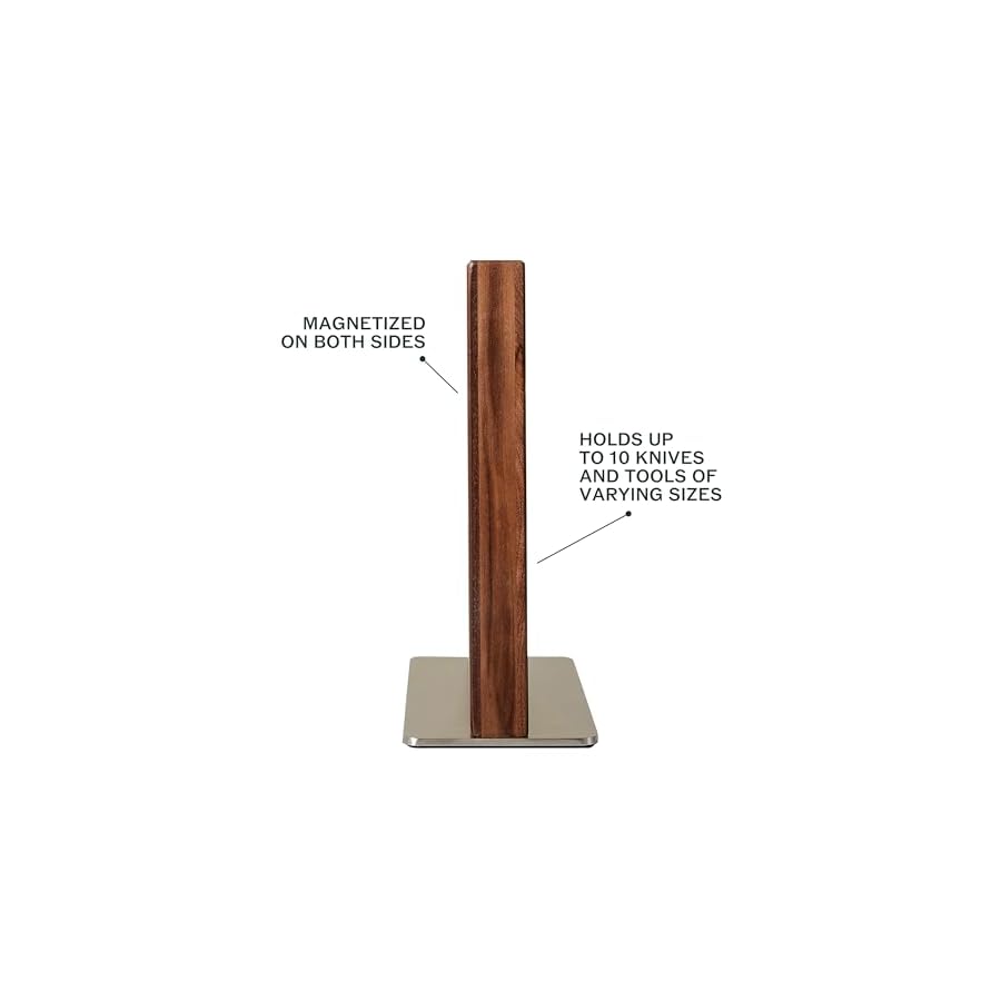 Material-Knife-Stand-Magnetic-Wood-Modern-Knife-Block-for-Safe-Storage-and-Display-of-Knife-Sets-Large-Capacity-for-10-knives-Walnut Material Knife Stand, Magnetic Wood Modern Knife Block for Safe Storage and Display of Knife Sets, Large Capacity for 10 knives, Walnut