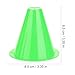 Luatoxry 10Pcs Soccer Cones Kit, 3.35 x 3.35in Cones for Sports Training, PE Small Cones for Sports with Flat Square Bottom, Mini Soccer Training Cone Barriers Set, Green
