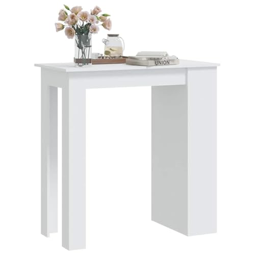 Mange-debout blanc en bois table de bar gain de place fixe