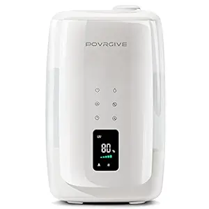 Humidifiers for Bedroom, 5 L Large Top Fill Warm and Cool Mist Humidifier for Baby Nursery and Plants, 5 Mist Levels, Timer, Lasts Up to 60 Hours, Ultra Quiet