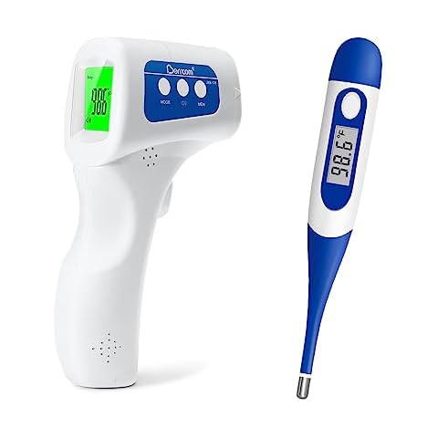 Bundle of Berrcom Digital Contactless Thermometer JXB-178 & Berrcom Digital Thermometer DT008 Cover