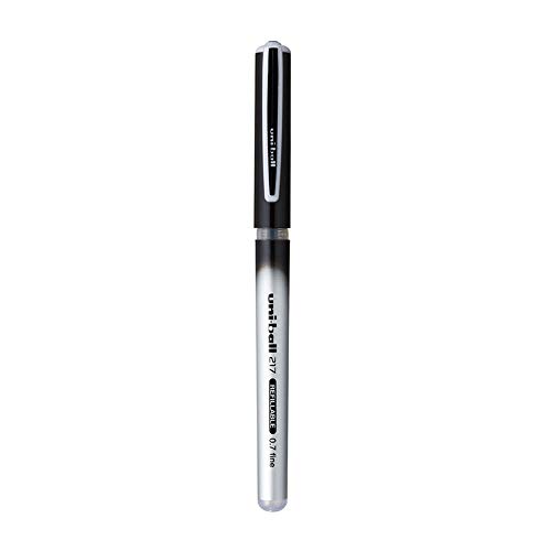 Image of uni-ball Refillable Liquid Ink 0.5 mm Micro Roller Pen, Black Ink, Pack of 3 & uni-ball Refillable Liquid Ink 0.7 mm Micro Roller Pen, Black Ink, Pack of 3