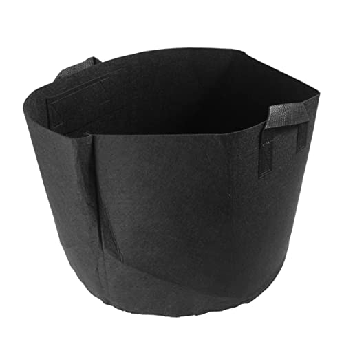 Sosoport 10 Bolsa De Cultivo De Plantas Jardineras para Plantas De Exterior Galones No Jaula Cacerola Manguera Estacas De Jardín Macetero Alto Jardineras Al Aire Libre Jardín Vertical Black