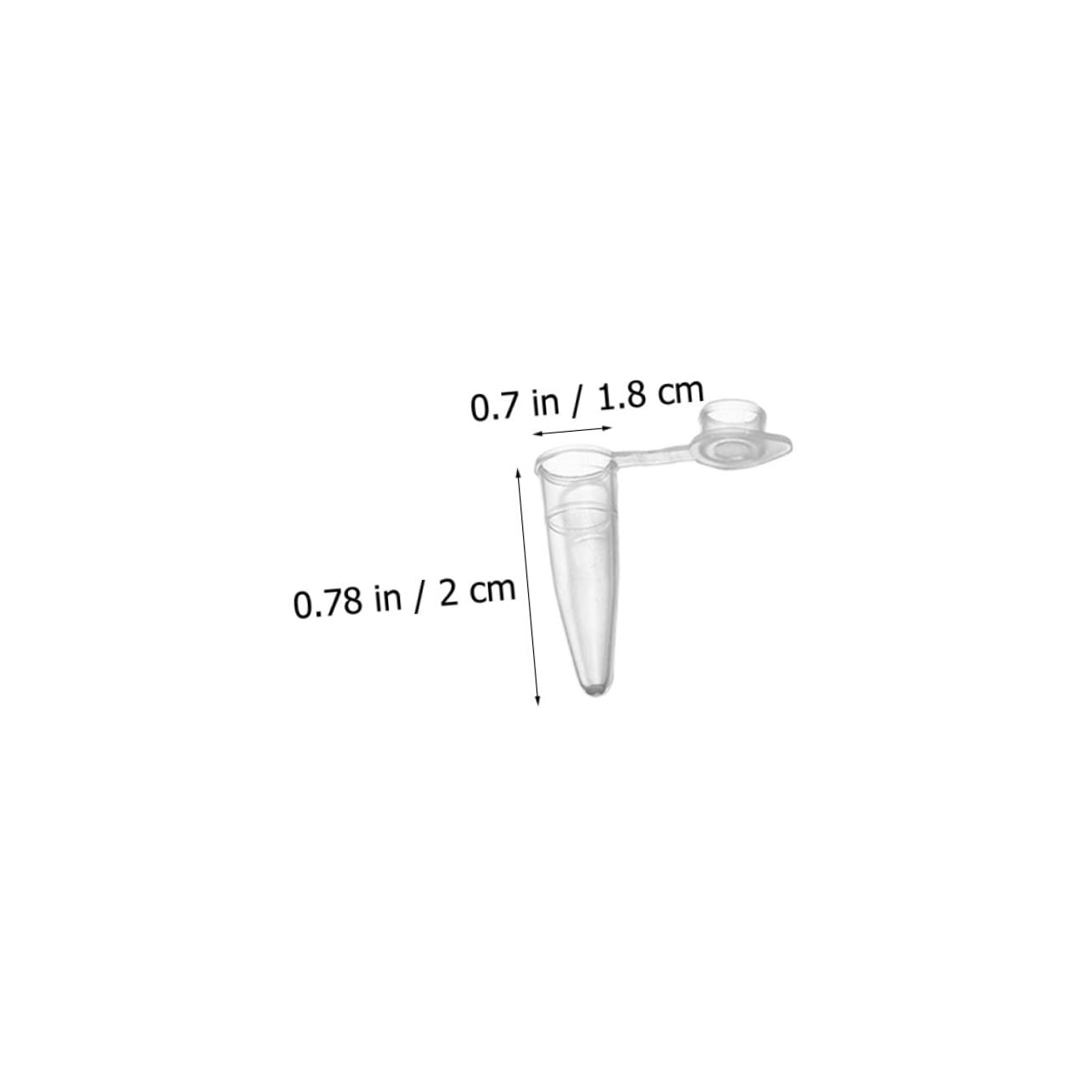 KICHOUSE Lab Use 2000pcs Plastic Microcentrifuge Tubes Graduations Frosted Marking 0.2ml Safe-Lock Dropper