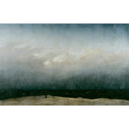 Poster Caspar David Friedrich Moine au bord de la mer grand format 76 x 101 cm