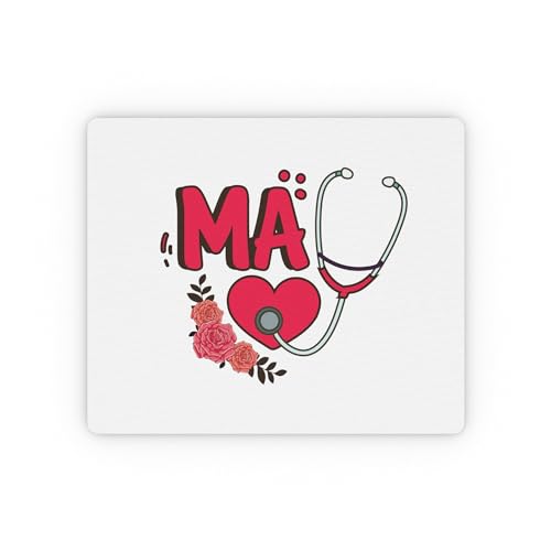 Novelty Nurse Physical Doctor CNA Tee Shirt Gift Cute Stethoscope Medical Assistant Cool MA Men Women T Shirt Rectangular Mouse Pad 9.3″ x 7.8" / Rectangle