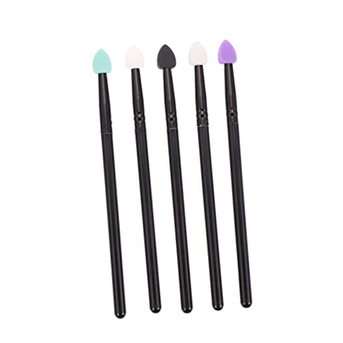 Cabilock 5 piezas Pinceles de Silicona para Sombra de Ojos y Contorno Nasal Prácticos para Maquillaje Profesional y Uso Casa