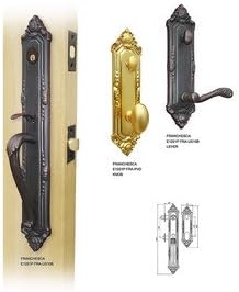 Franchesca Dummy Entrance Handleset Hanging: Right, Finish: Black