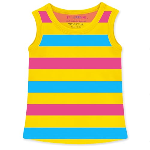 Image of Trampoline Girls Sleeveless Graphic Printed T-Shirt Pack of 3