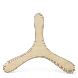 LAMEY bumerang – DVERG natur Dreiflügler Bumerang für Kinder & Anfänger, handgefetigt aus finnischer Birke, Rechtshänder*in