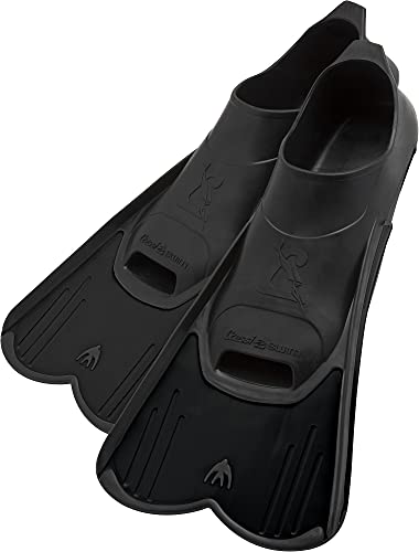 Cressi Light - Aletas Cortas, Ligeras y potentes para natación y Buceo, Unisex, Unisex Adulto, Gris/Negro, 43/44 EU