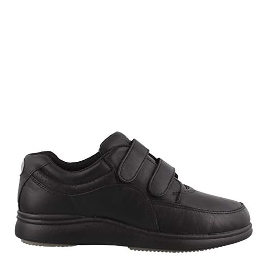 Hush Puppies Women's Power Walker II Sneaker, Black Leather, 8 X-Wide