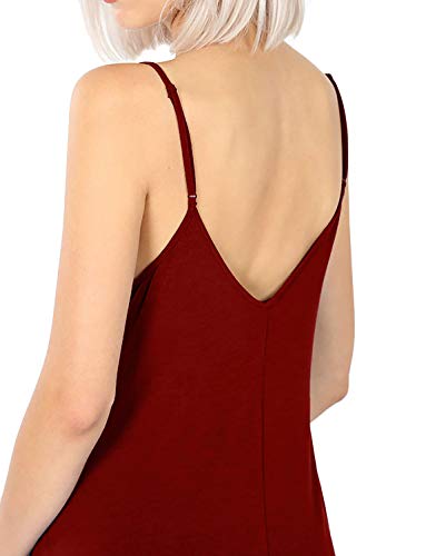 Image of ALLLA Women's Lightweight Flowy Summer Dress - Adjustable Strap Knee Length Dress with Side Pockets. Casual, Beachwear