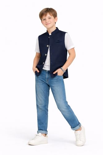 Image of BABY BOSS Stylish & Soft Sleeveless Waistcoat Nehru Jacket for Kids Boys