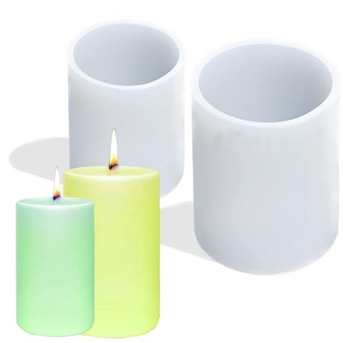 Kerzenform Silikon Rund, 2 Stück Kerzengießform, DIY Silikonform, für die Herstellung Handgefertigte Seife