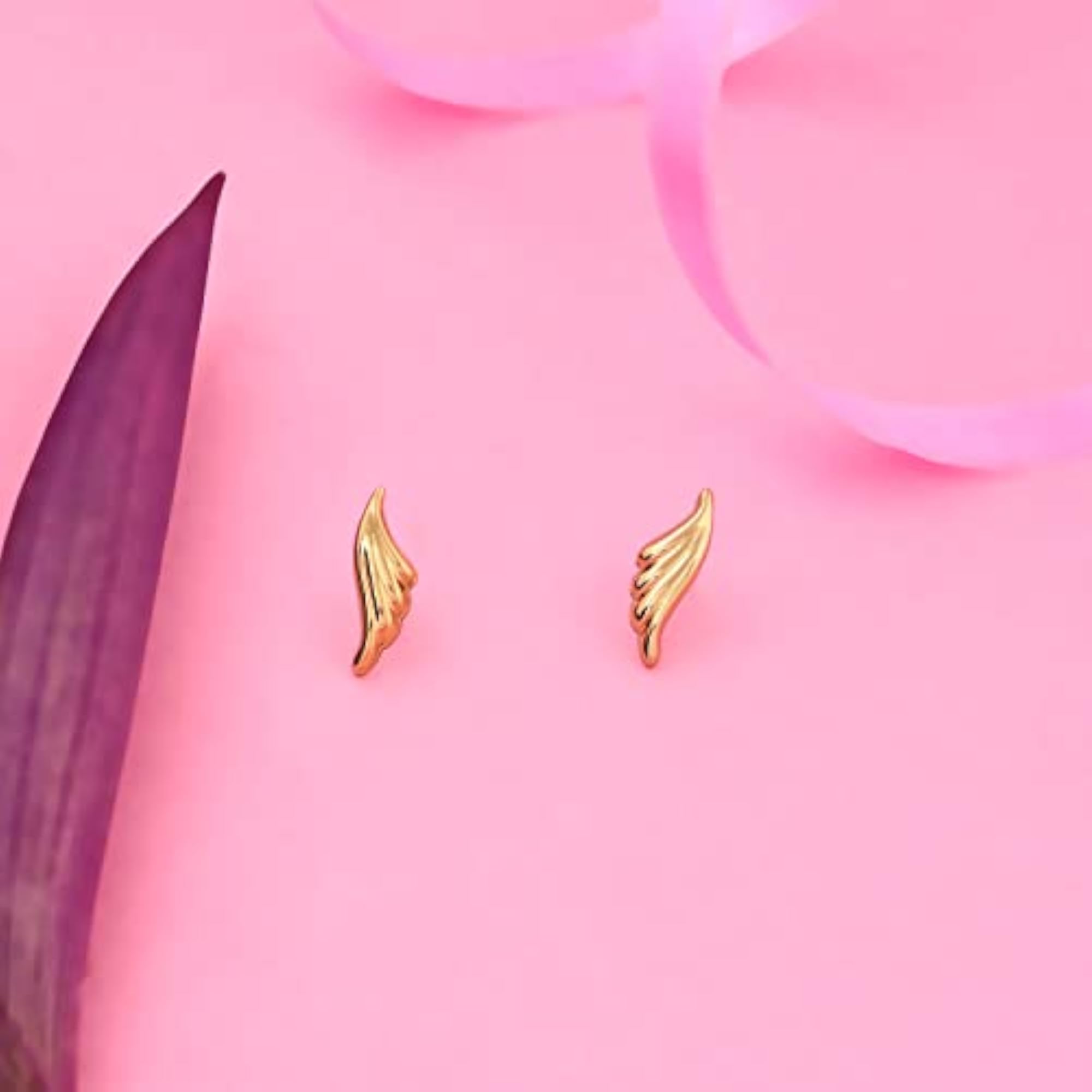 24Kt Plated Frill Stud Earrings