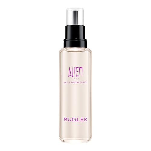 Mugler Alien Pulp Eau de Parfum, Perfume para Mujer, Fragancia Floral Frutal, Aroma Supra Delicioso, Jazmín Cremoso y Almizcles Aterciopelados en Icónico Frasco Recargable, 100 ml