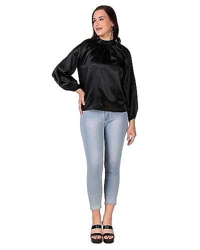 Image of BoheeWohee Women's Full Sleeves Casual Satin Top