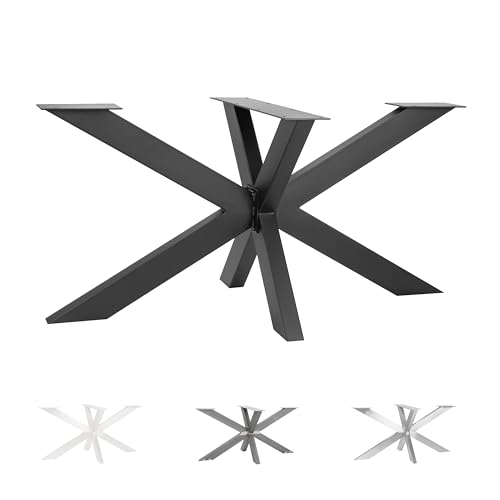 Natural Goods Berlin Spider Tisch-Gestell | Schwerlast Beine aus Metall in Schwarz | Einfache Montage | Kufen für DIY-Projekte wie Schreib- & Esstisch | Füße 71x68x120 cm