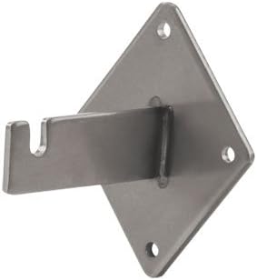 SSWBasics Boutique Raw Steel Grid Wall Bracket - Pack of 12- Grid Wall Accessory - Raw Steel Gridwall Accessories for Retail, Home, Multi-Purpose Use - Durable Steel Gridwall & Fixtures Bracket