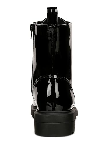 Alfani Womens Terissa Patent Combat & Lace-Up Boots Black 5 Medium (B,M)2