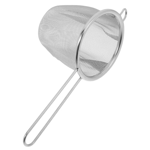 STOBAZA Filter Tea Drain Cocktail Mesh Strainer Cocktail Filter Strainer Cocktail Strainers Silver Stainless Steel