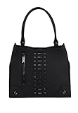 Manico: manici corti 4US Cesare Paciotti - Borsa shopper in pelle, nero (27 X 31 X 13.5 cm)