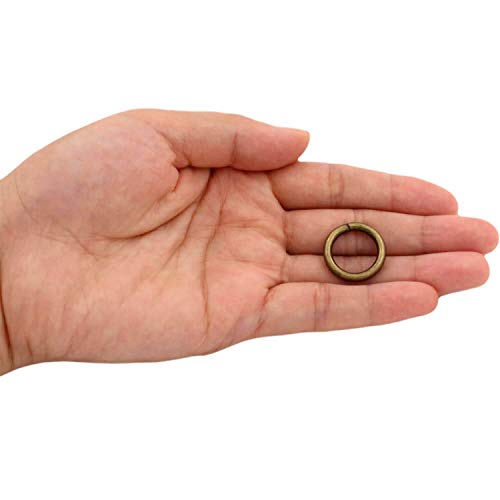 5/8'' Metal O-Ring Buckle Connector Round Loops Non Welded For Bags Webbing Purse And Belt Straps, Bronze, Pack Of 80 #TOP2
