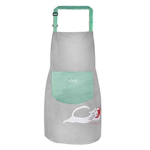 Viedouce Delantal para Niños, Impermeable Delantal Infantil con Bolsillos para Niños Niñas, Ajustable Delantales de Artista Infantil,Delantal de Chef de Cocina para Hornear Pintura Artesanía