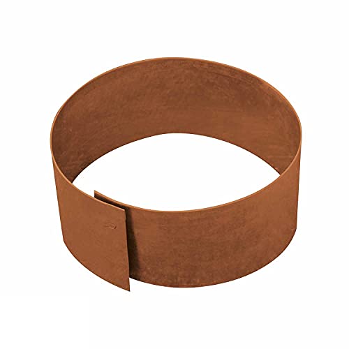 bellissa – Rasenkante Metall Corten-Stahl rund 40x13 cm - Baumring Rasenbegrenzung aus wetterfestem Material für saubere Rasen- & Beetabgrenzung -...