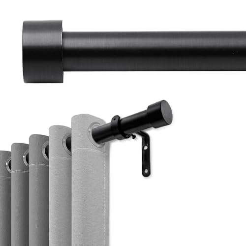 Glidea Curtain Rods for Windows, 1-Inch Diameter Adjustable Spliced Curtain Rod with End Cap Design, Contemporary Decor for Heavy Duty Curtains, Bedrooms and Living Rooms (36-88in)