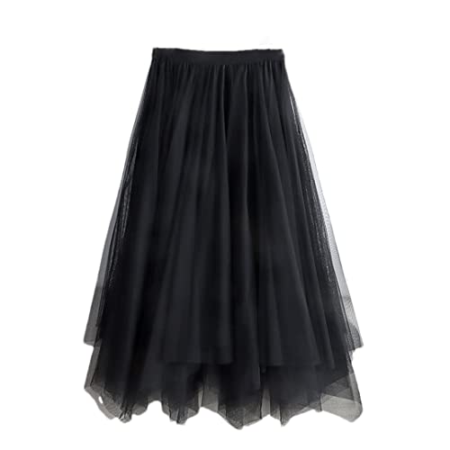 Jupe asymétrique en tulle de qualité supérieure pour une silhouette vaporeuse raffinée