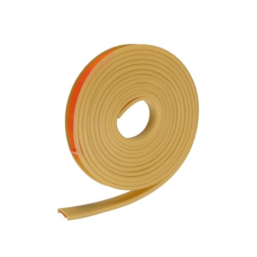 Image of uxcell U Shape Furniture Edge Banding, 4M Self Adhesive Flexible Edging Trim, 5x16mm TPE Edge Guards for Cabinets Furniture Repair Restoration, Beige