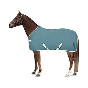 HORZE Trixi Pony Fleece Cooler Blanket – Goblin Blue – 72 in