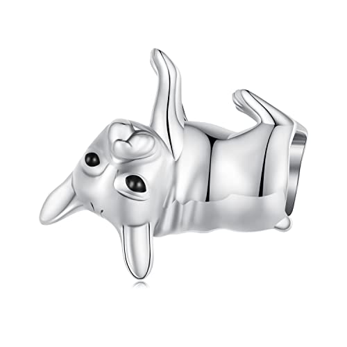 Dije bulldog plata ley 925 accesorios joyería mujer colgante para collares y pulseras de moda
