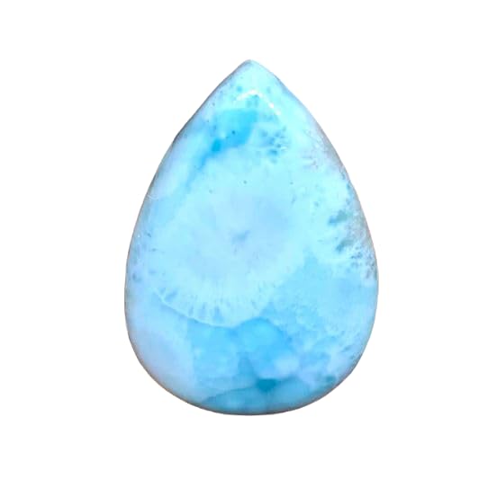 Cabochon Larimar poire de qualité supérieure 35x25x7mm pour haute joaillerie