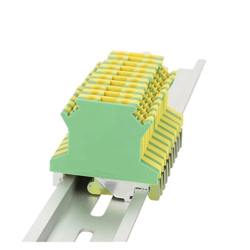 Bornier de terre USLKG2.5 pour rail DIN - Bornes à vis pour tableau électrique domestique 10 pcs