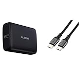 【Type-Cケーブルセット】 エレコム モバイルバッテリー 20W USB PD対応 大容量 小型 軽量 2ポート USB-C USB-A ケーブル別売り 2台同時充電 PSE技術基準適合 ブラック EC-C13LBK + エレコム USB Type C ケーブル 1m 100W PD対応 高速充電 断線防止 高耐久 ナイロンメッシュ ブラック MPA-CCECAN10BK