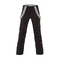 Skihose Damen Wasserdichte Professionelle Schneehose Winddichte Hosenträgerhose Winter Outdoor Regenhose Warme Wanderhose Snowboard Softshellhose mit abnehmbaren Trägern Overall & Schneefang Black M