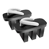 Wooden Clogs for Women Geta Sandals Ninja Shoes Men Japanese Flip Flops Tabi Mules Slip on Platform Slippers for Teen Girls Cosplay - Geisha Costume Kawaii Standing All Day Comfortable Walking (White,5)