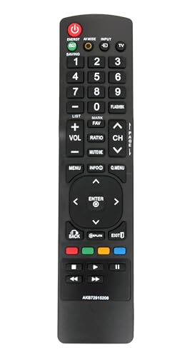 AKB72915206 Replaced Remote fit for LG TV 55LD520UAAUSWLUR 32LD450 47LD450 26LE5300 55LD520 19LD350 19LD350UB 19LE5300 22LD350 32LD320H 32LD325H 32LD330H 32LD333H 32LD340H 32LD345H 32LD350