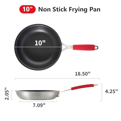 Agerma 10-Inch Tri-Ply Nonstick Frying Pan with Detachable Handle — view 7