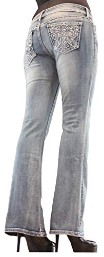 Project Indigo Women Jean Missy Crystal Embellishment Boot Cut PJM166