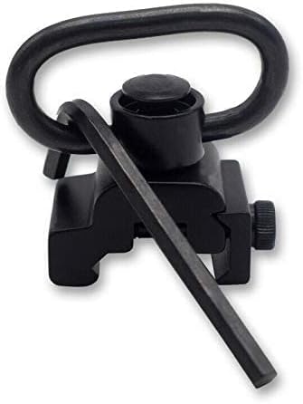 Winvin Quick Release Detach QD Sling Swivel Mount - with Base 20mm Rail Mounted Push Button (Sling Attachment for Picatinny/Weaver)